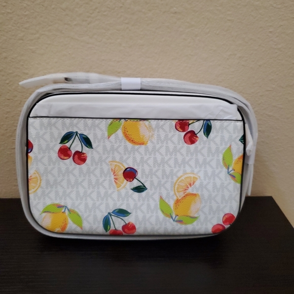 Michael kors Jet Set Large Fruit Print Logo Crossbody Bag - Picture 7 of 12